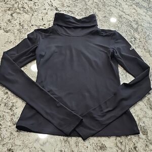 Alo Yoga Stylish Black Turtleneck Top Size XS